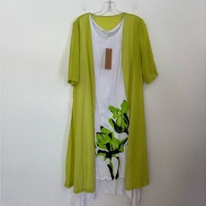 NWT! Tendency Sleeveless Midi Dress With Jacket